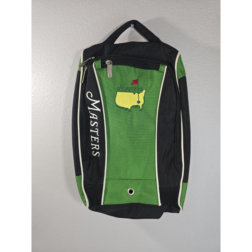 Masters Augusta National Golf Shoe Bag Green Travel Case Zippered Rare Colorway